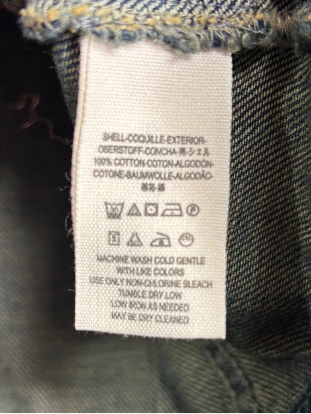 We The Free - Free People Denim Moto Jacket with Star Stripe Sleeves - Picture 5 of 10